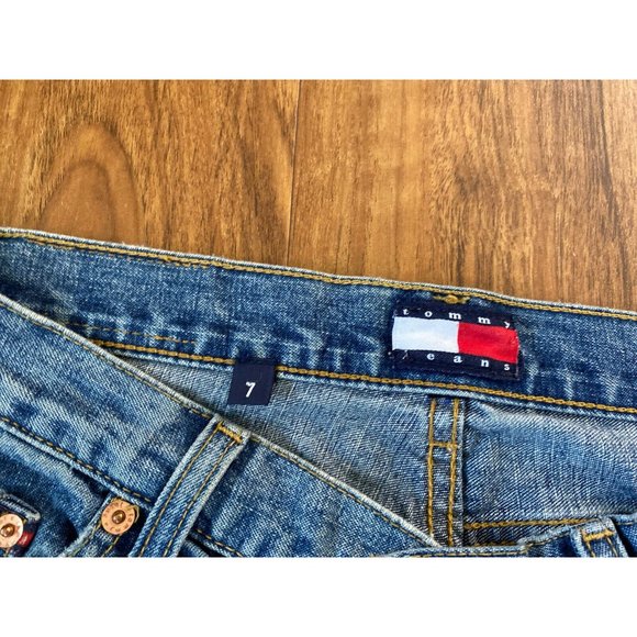 Vintage Tommy Hilfiger‎ Straight Jeans Women's 7 Rare Raw Frayed Hem Side Slits - Picture 12 of 12